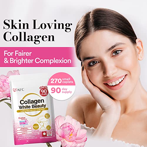 AFC Japan Collagen White Beauty with Marine Collagen Peptide, Glutathione, L-Cystine - 1.5X Better Absorption Than Other Collagen – for Skin Firmness & Whitening– 90 Days Supply's - Image 8