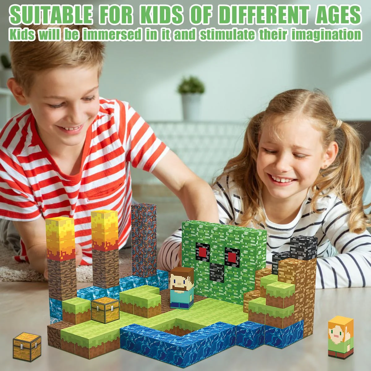 AIDYVOI 160 PCS Magnetic Blocks Building Toys, Build 3D Magnetic Building Blocks Set for Kids Ages 3+, Magnet Blocks STEM Sensory Educational Christmas Birthday Gifts Construction Toys - Image 5