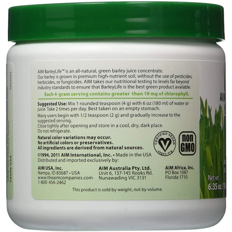 AIM BarleyLife Traditional 6.35 oz Powder - 2 Pack - Image 3