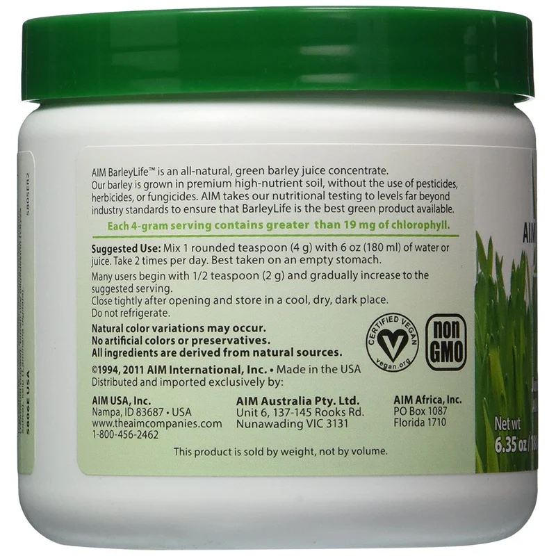 AIM BarleyLife Traditional 6.35 oz Powder - 2 Pack - Image 4