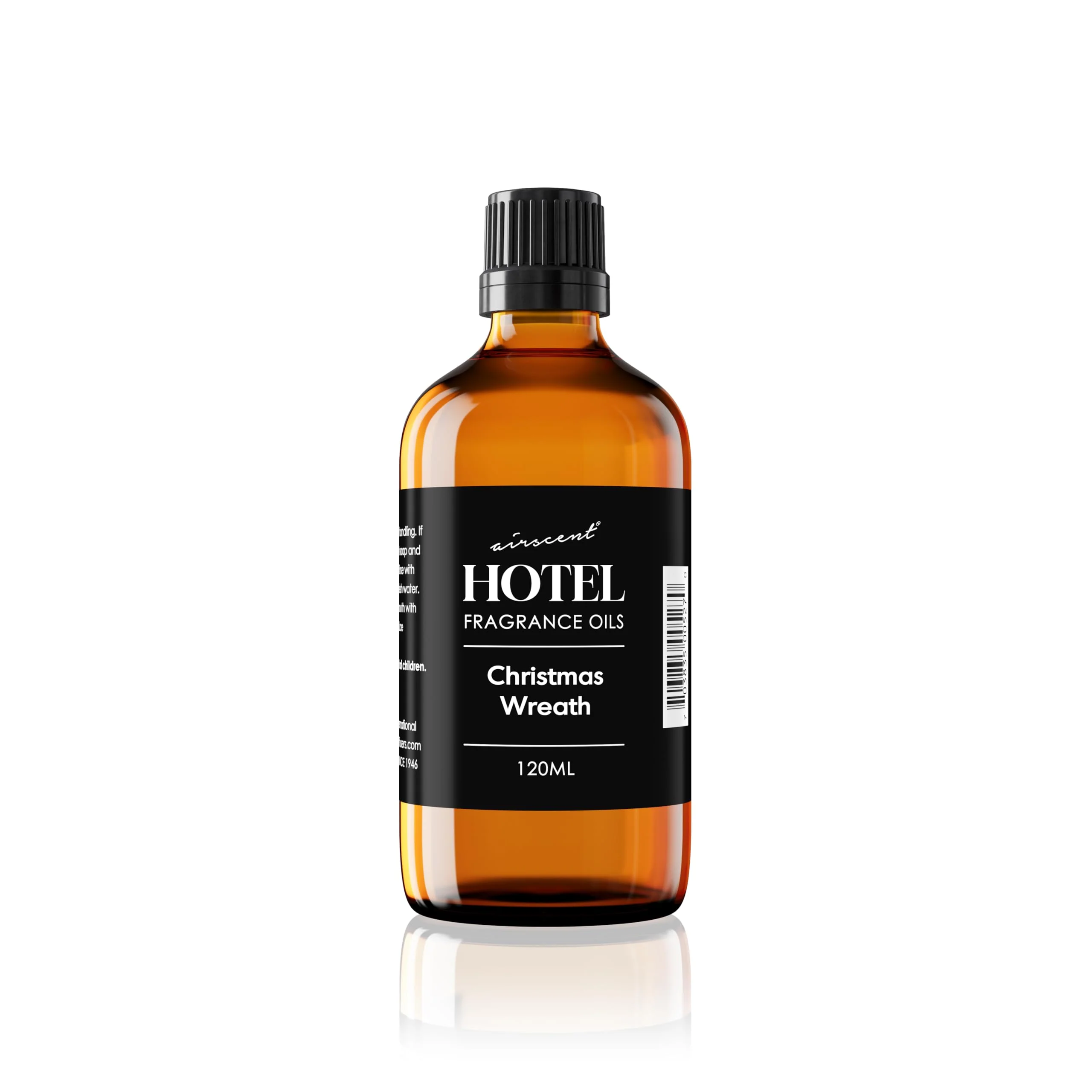 AirScent Christmas Wreath Holiday Diffuser Oil - Premium Holiday Fragrance Oil for Ultrasonic and Waterless Diffusers and Crafting - 120ml, 4 fl oz Glass Dropper Bottle - Balsam Fir Essential Oil