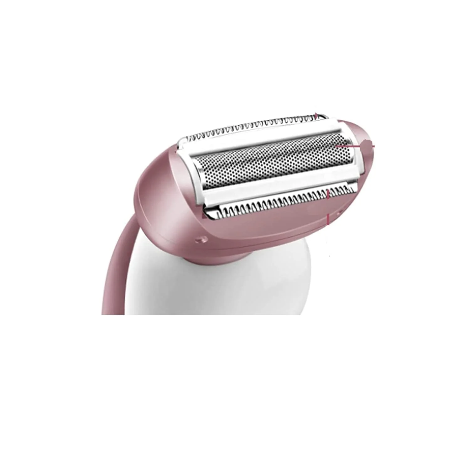 Akunbem Bikini Trimmer for Women Wet or Dry, Rechargeable Painless Ladies Body Hair Trimmer Remover, Detachable Head (Pink Blade Head) - Image 2