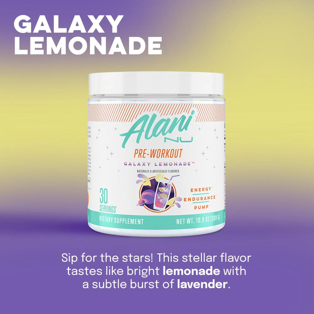 Alani Nu Pre Workout Powder GLAXAY Lemonade, Amino Energy Boost, Endurance Supplement, Sugar Free, 200mg Caffeine, L-Theanine, Beta-Alanine, L-Citrulline, 30 Servings - Image 5