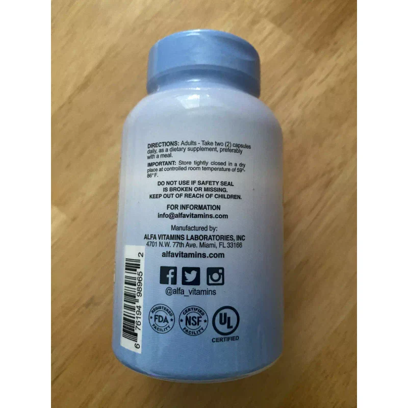 Alfa Vitamins Magnesium Citrate Complex 1400 mg, 60 capsules - Image 3