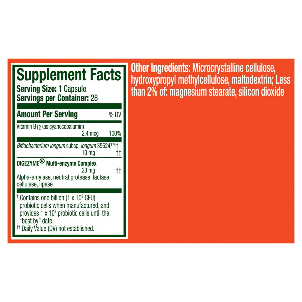 Align Probiotic Bloating Relief + Food Digestion, Probiotics for Women and Men, #1 Doctor Recommended Brand‡, Promotes Digestive Health and Helps Support the Metabolism of Food*, 28 Capsules - Image 2