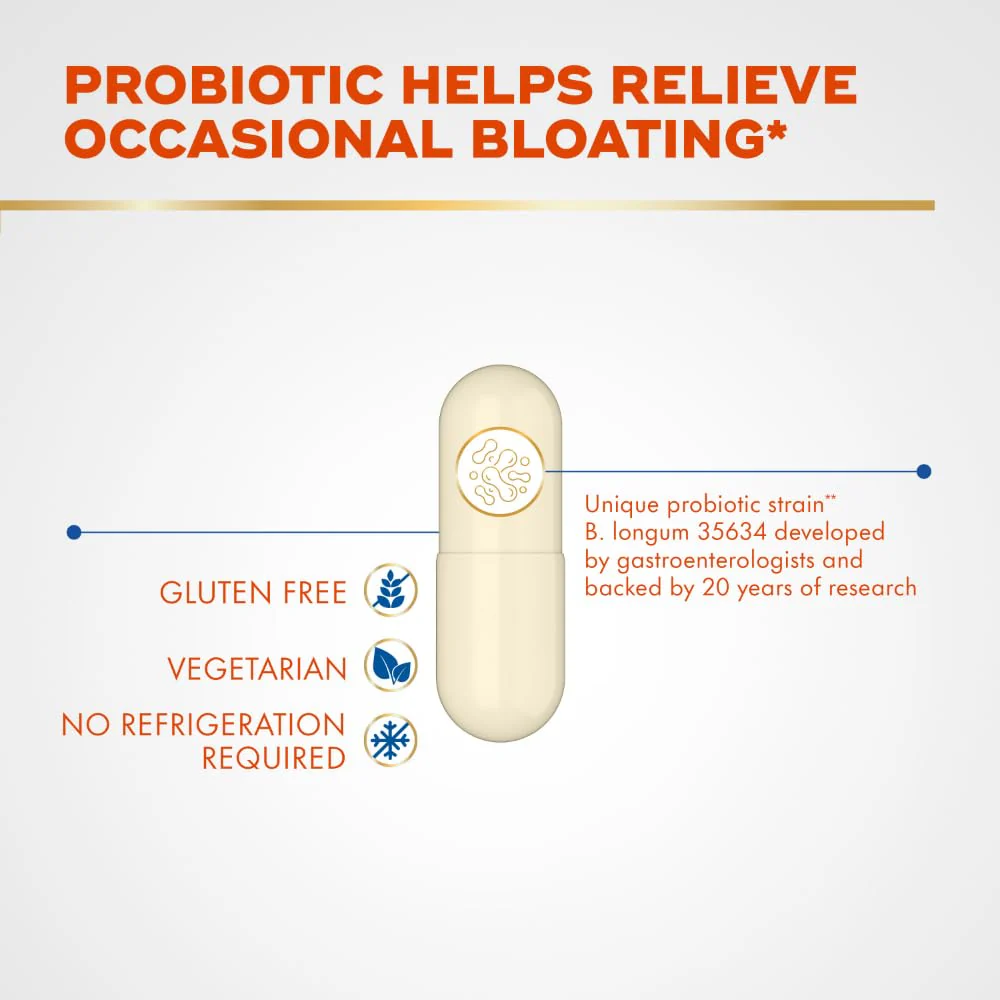 Align Probiotic Bloating Relief + Food Digestion, Probiotics for Women and Men, #1 Doctor Recommended Brand‡, Promotes Digestive Health and Helps Support the Metabolism of Food*, 28 Capsules - Image 6