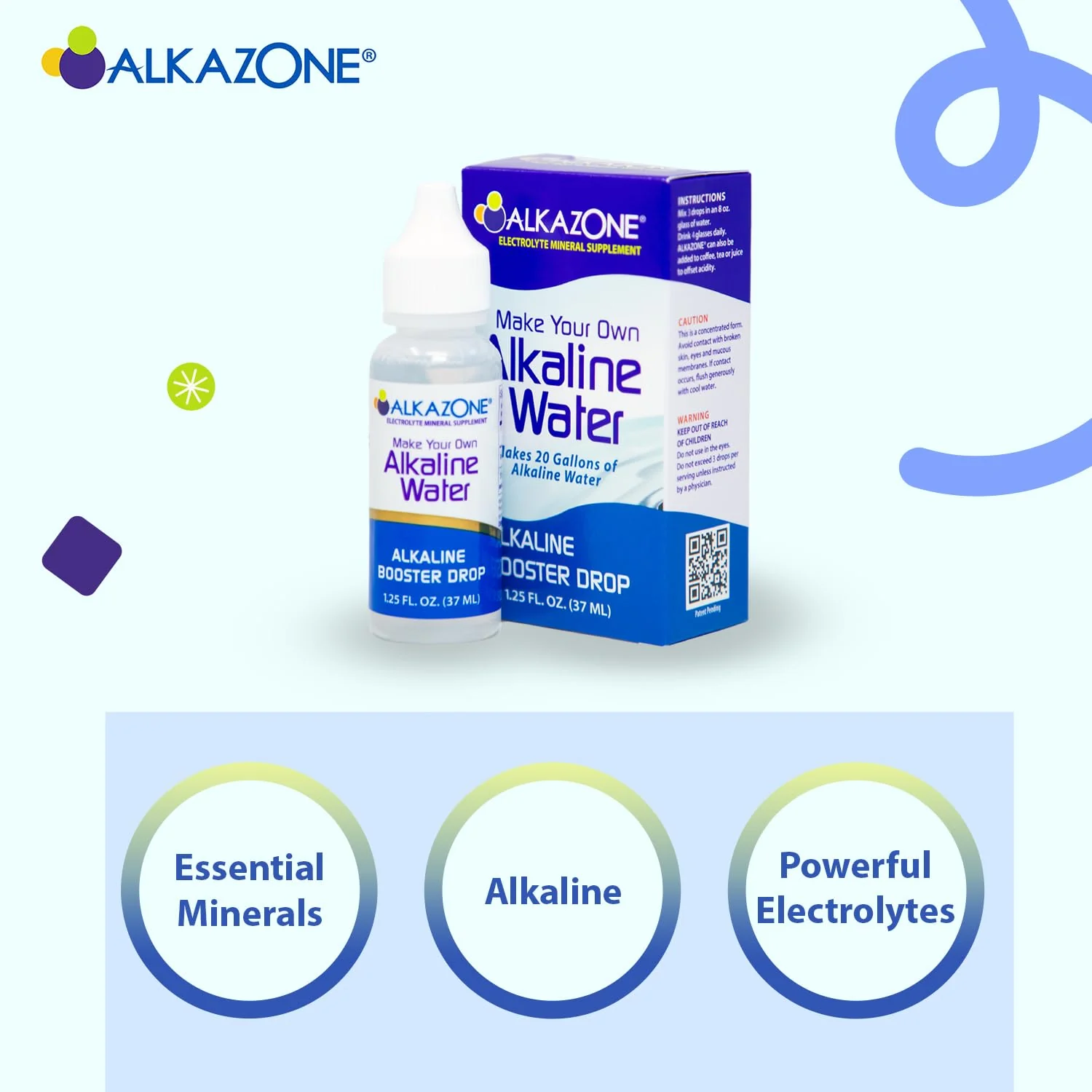 ALKAZONE Make Your Own Alkaline Water - Alkaline Booster Drop 1.25 oz (2 Packs) - Image 5