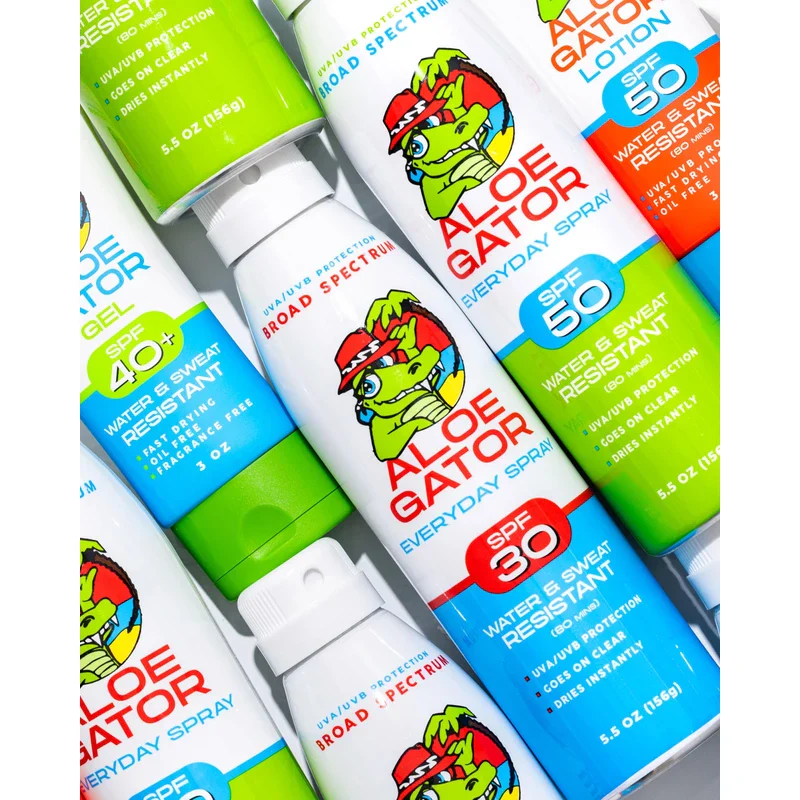 Aloe Gator Sunscreen Spray SPF 30, (2 pack), Broad Spectrum Protection - Image 5