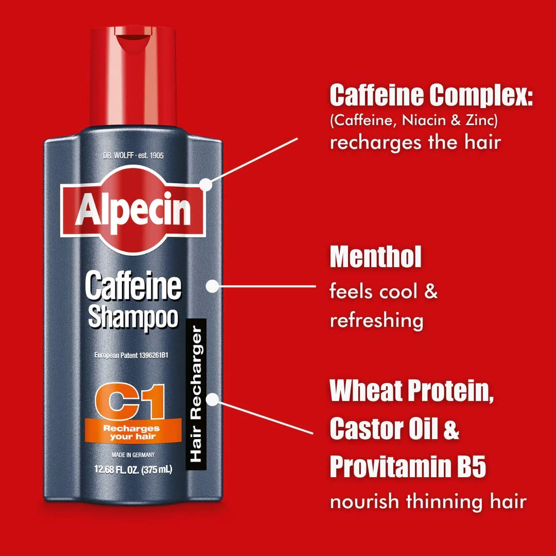 Alpecin C1 Caffeine Shampoo 8.45 Oz (Pack of 3) I Hair Performance Enhancer I Promotes Natural Hair Growth and Thickness I Energizes Scalp - Image 2
