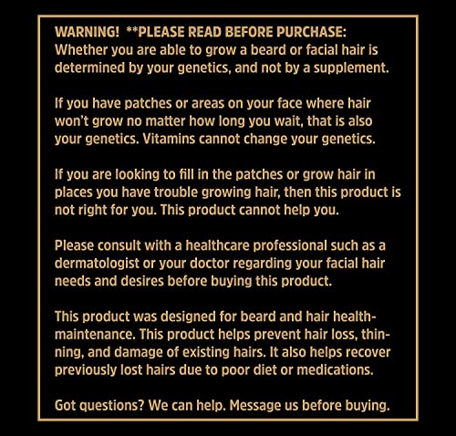 ALPHA BEARD Growth Vitamins | Biotin 10K MCG, OptiMSM®, goMCT®, BioPerine®, Collagen | Beard and Hair Growth Supplement for Men | Regrow Stronger, Thicker, Healthier Facial Hair - for All Hair Types - Image 3
