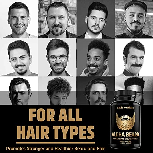 ALPHA BEARD Growth Vitamins | Biotin 10K MCG, OptiMSM®, goMCT®, BioPerine®, Collagen | Beard and Hair Growth Supplement for Men | Regrow Stronger, Thicker, Healthier Facial Hair - for All Hair Types - Image 4