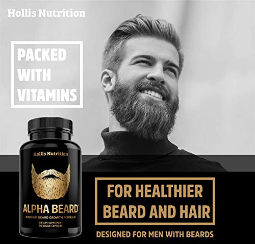 ALPHA BEARD Growth Vitamins | Biotin 10K MCG, OptiMSM®, goMCT®, BioPerine®, Collagen | Beard and Hair Growth Supplement for Men | Regrow Stronger, Thicker, Healthier Facial Hair - for All Hair Types - Image 5