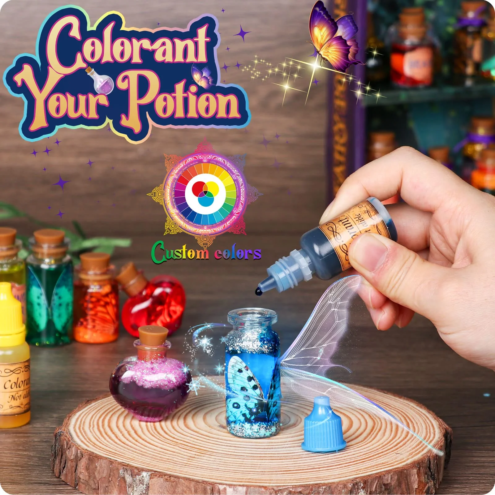 Alritz Fairy Potions Kit, Magic Mix Kit 20 Bottles, Christmas Gifts Decorations Ornaments Garden Crafts Birthday Gifts Toys for Girls and Boys 6 7 8 9 10 11 12+Years Old Families Party Indoor Outdoor - Image 7