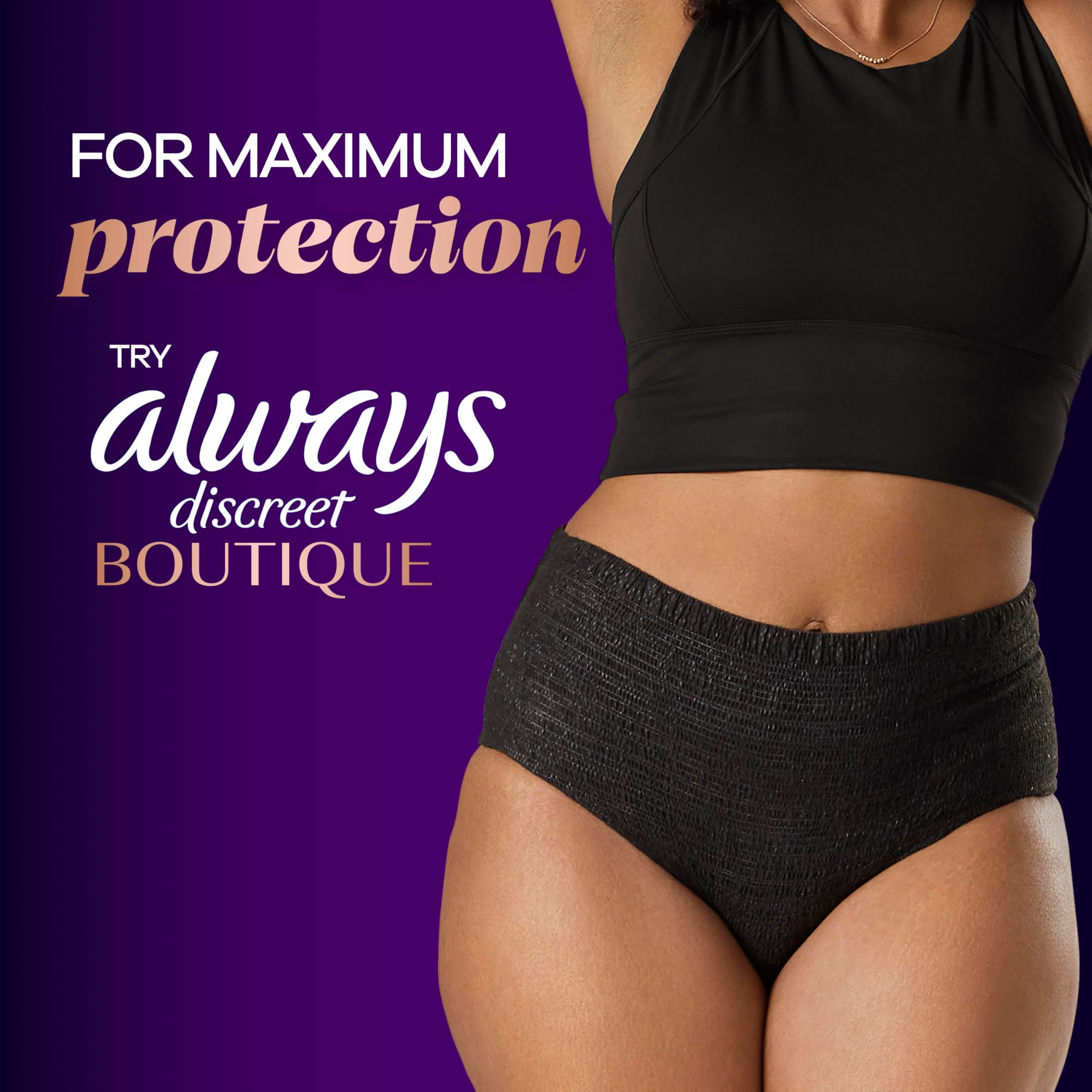 Always Discreet Adult Incontinence Pads for Women, Heavy Absorbency, Long Length, Postpartum Pads, 156 CT - Image 2