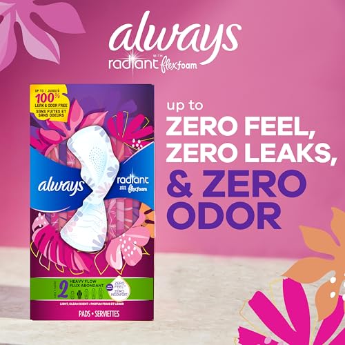 Always Infinity Feminine Pads for Women, Flexfoam Pads with Wings, Size 5, Extra Heavy Overnight Absorbency, Unscented, 66 Count (Packaging May Vary) - Image 3