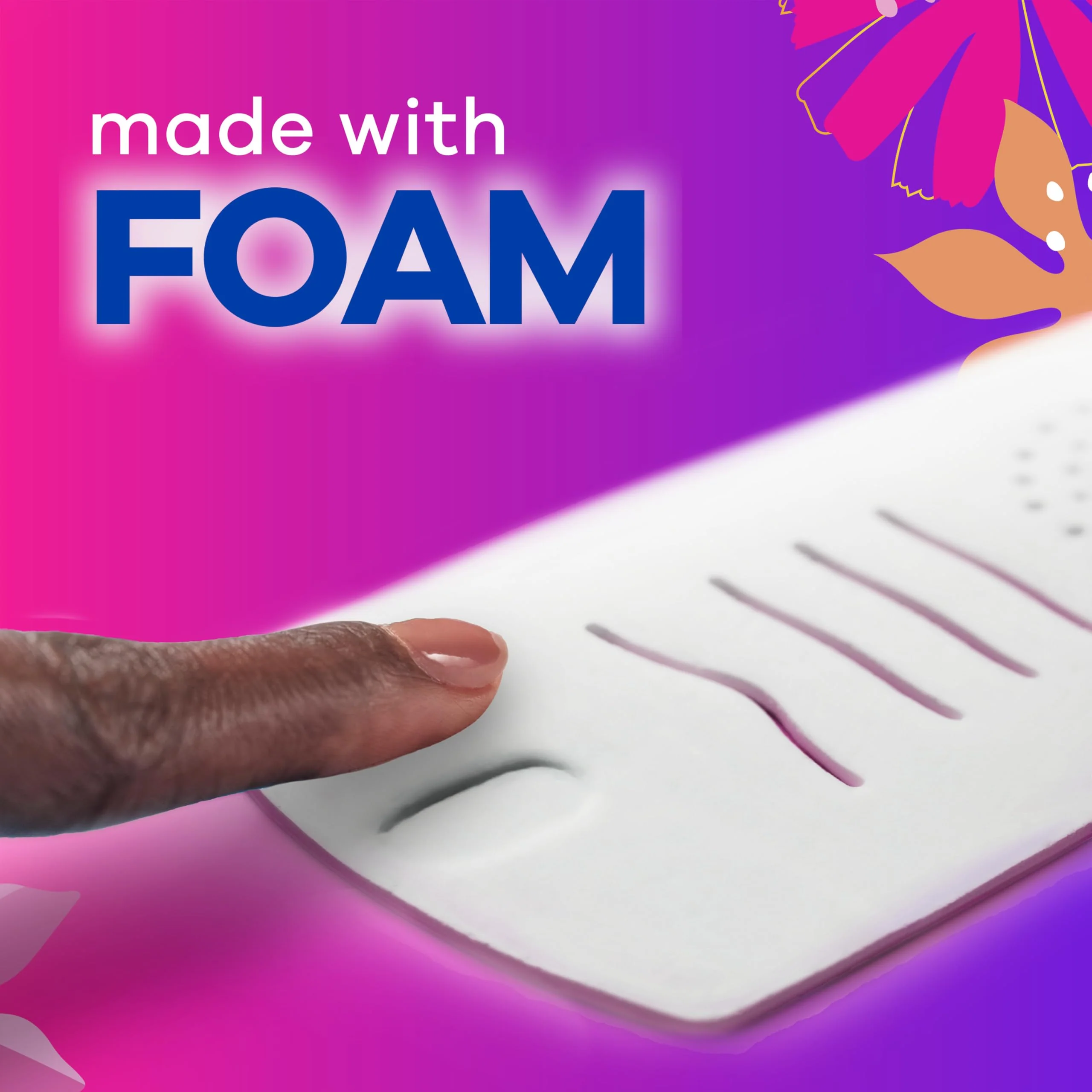 Always Radiant Feminine Pads for Women, Flexfoam Pads with Wings, Size 1, Regular Absorbency, Lightly Scented, 90 Count (Packaging May Vary) - Image 6