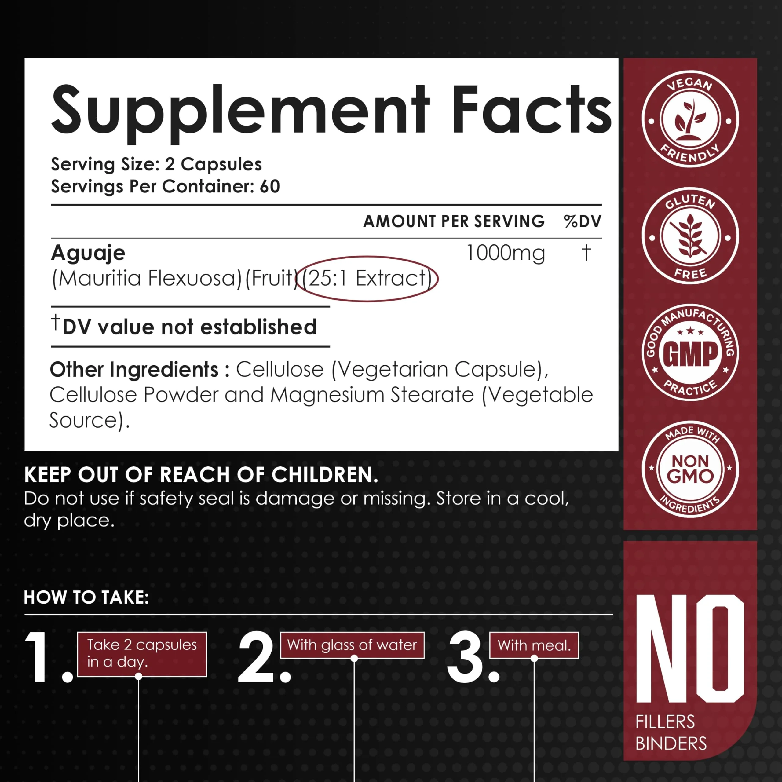 Amalth Aguaje Curves Capsule for Women- Extra Strength from Peru Natural Supplements- 120 Capsules Non- GMO Premium Quality Pills - Image 8