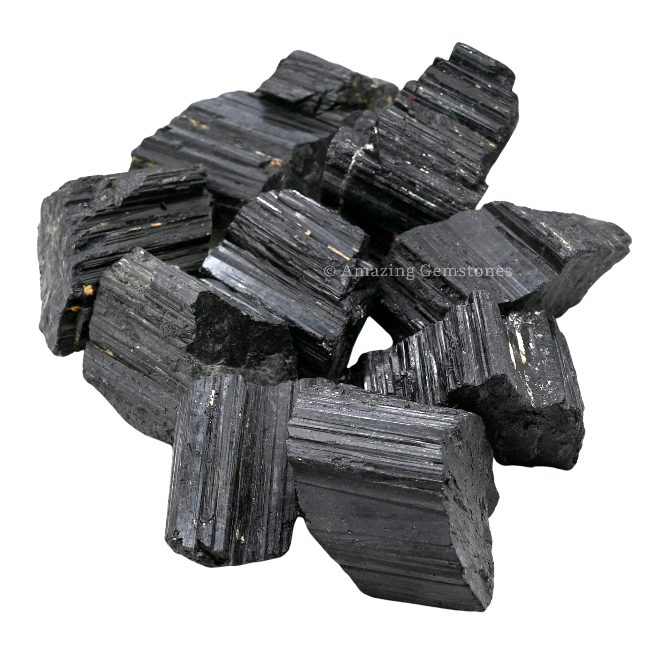 Amazing Gemstone Black Tourmaline Crystals Rough Stone in Bulk, 1lb Large Pieces Turmalina Negra Piedra Originales, Large Black Tourmaline Crystal Healing Stones for Protection - Image 7