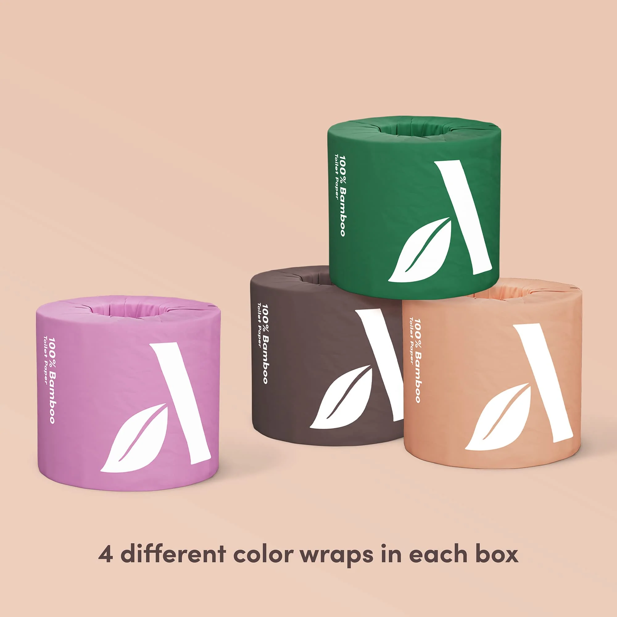Amazon Aware 100% Bamboo 3-Ply Toilet Paper, Unscented, 24 Rolls, FSC Certified, 350 Sheets, 8400 Count, Pack of 24, Plastic-Free - Image 4