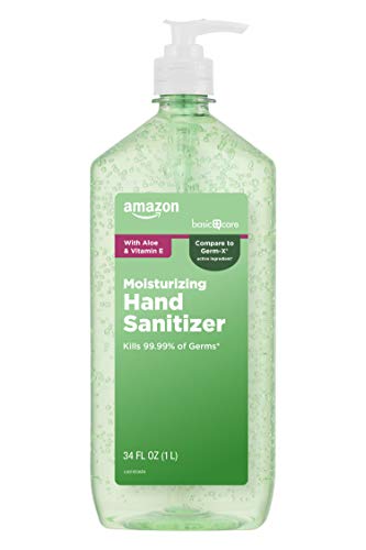 Amazon Basic Care - Aloe Vera Hand Sanitizer 62%, 34 fl oz (Pack of 4) - Image 4