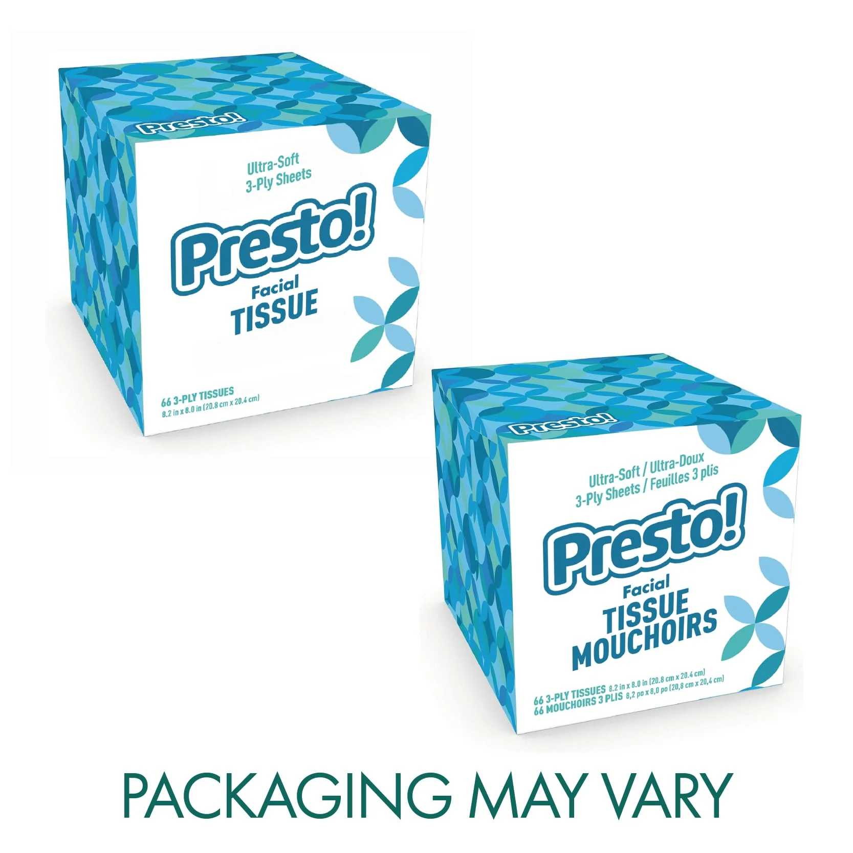 Amazon Brand - Presto! Ultra-Soft 3-Ply Premium Facial Tissues, 1188 Count (18 Packs of 66), (Packaging May Vary) - Image 7
