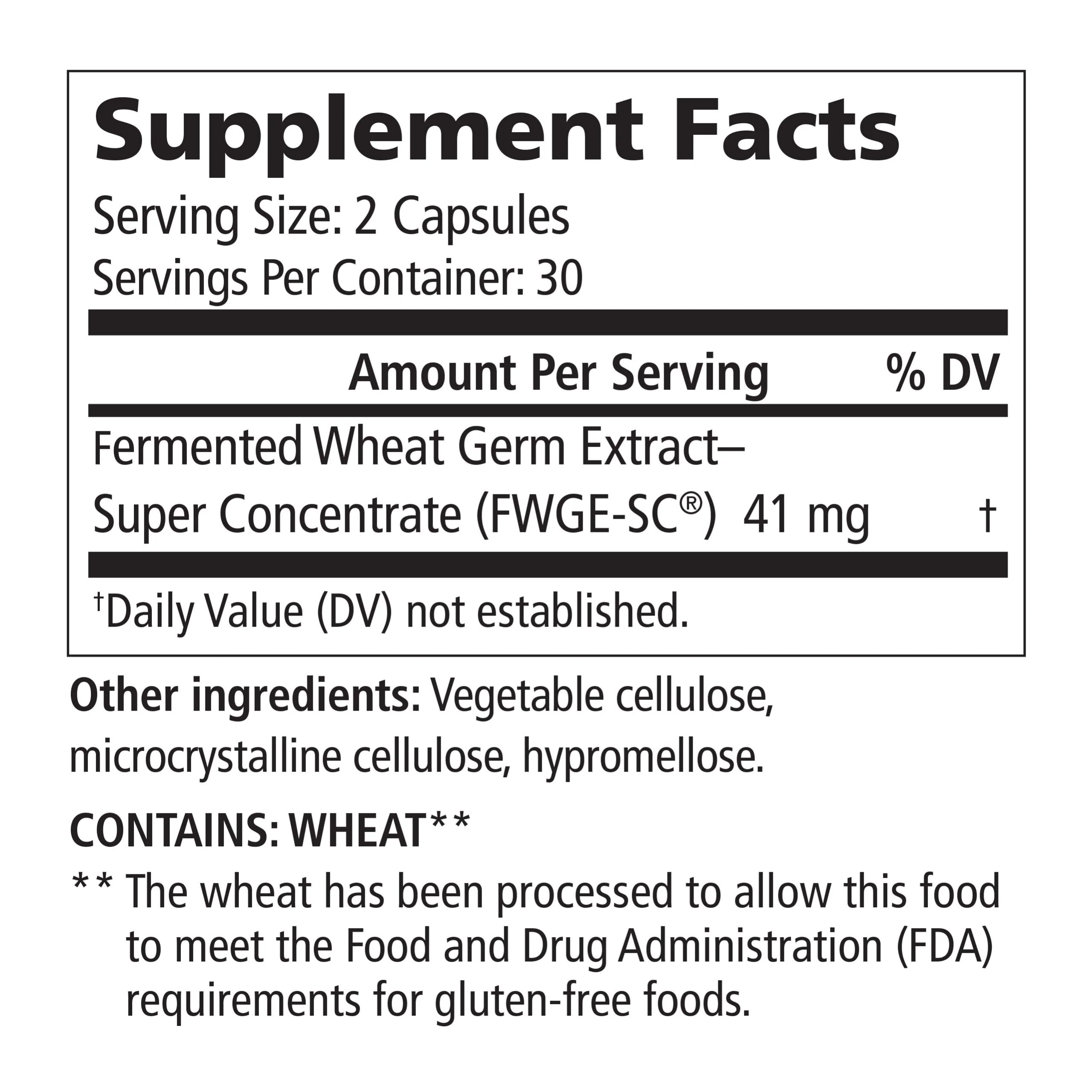 American BioSciences Metatrol Fermented Wheat Germ Extract - Immune & Mitochondria Support for Renewed Vitality & Enhanced Energy - Gluten Free - 60 Vegetarian Capsules, 41mg - Image 6