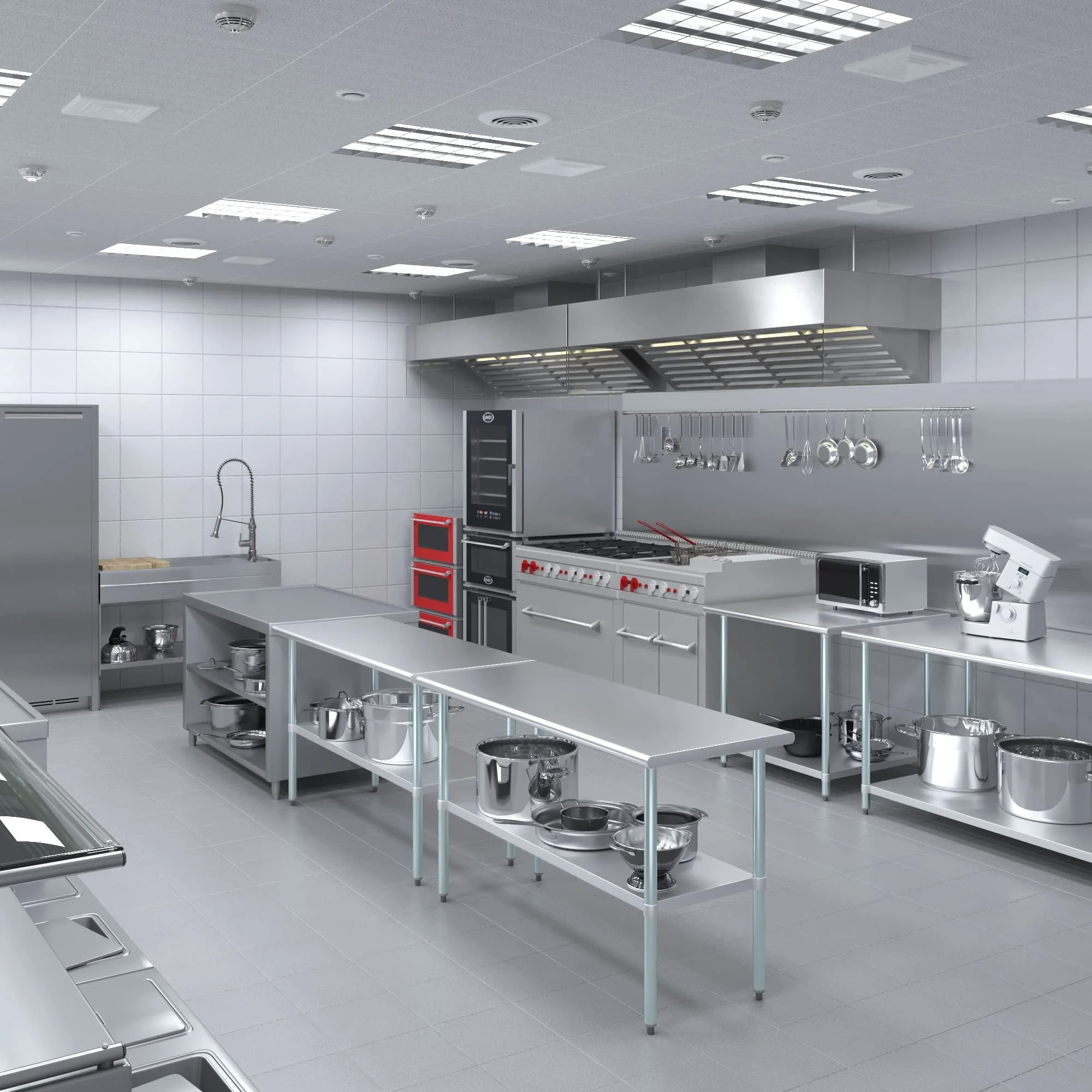 AmGood 24 in. x 60 in. Stainless Steel Work Table | Metal Kitchen Food Prep Table | NSF - Image 9