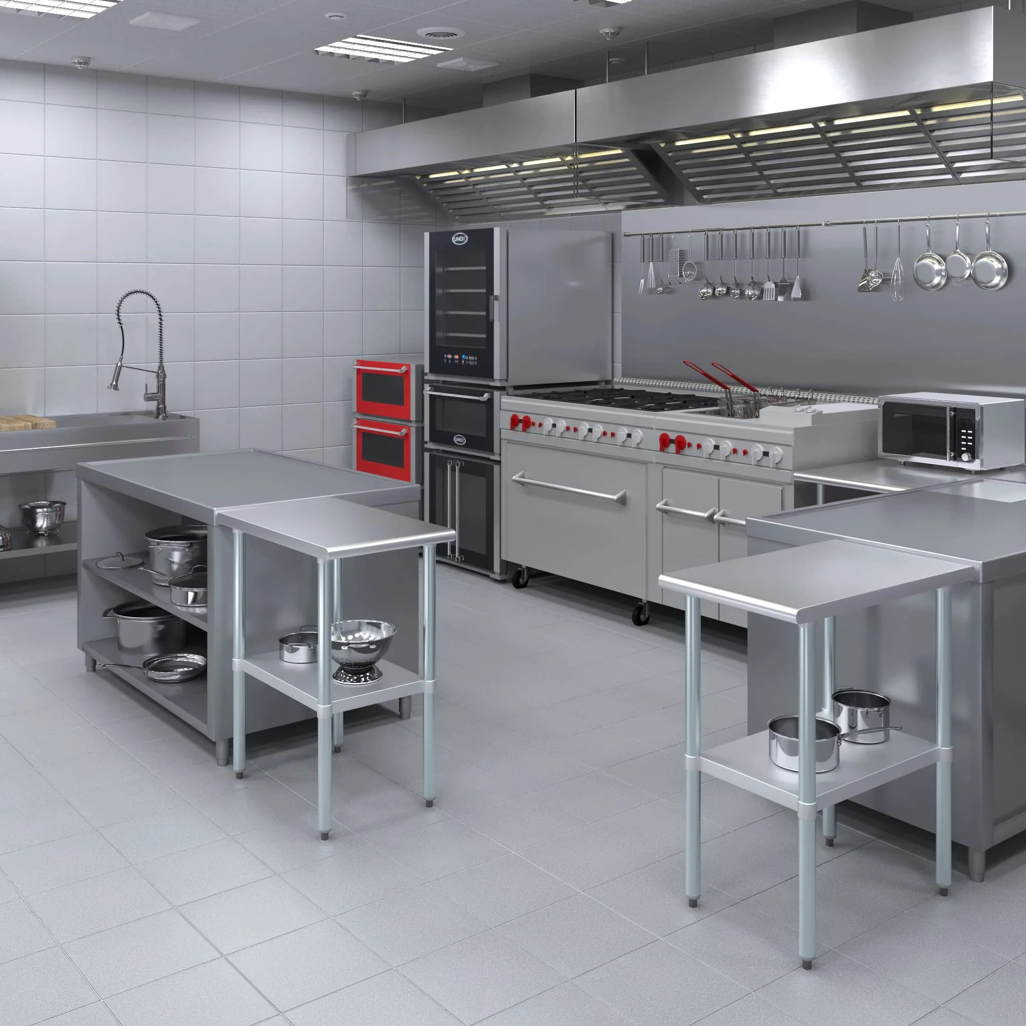 AmGood 30 in. x 18 in. Stainless Steel Work Table | Metal Kitchen Food Prep Table | NSF - Image 9