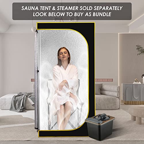 amocane Sauna Steam Portable Pot 4L, Stainless Steel Steam Generator for Saunas Home Spa Fumigation Steam Machine for Body Detox with Remote Control Anti-riot Device (110V, Wood Grain) - Image 5