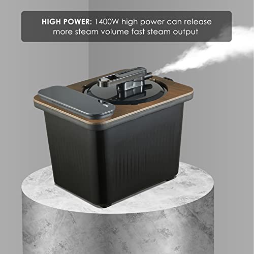 amocane Sauna Steam Portable Pot 4L, Stainless Steel Steam Generator for Saunas Home Spa Fumigation Steam Machine for Body Detox with Remote Control Anti-riot Device (110V, Wood Grain) - Image 7