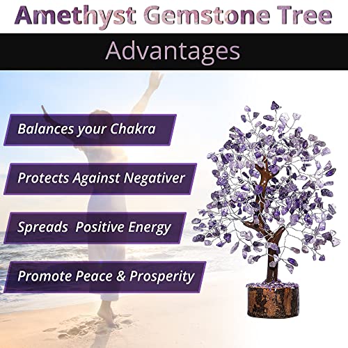 ANAYA AGATE Amethyst Crystal Tree of Life - Handmade Healing Bonsai Purple Tree for Home and Office Decor, Positive Energy and Good Luck, Ideal for Christmas Decor and Birthday Gifts for Women, Men - Image 4