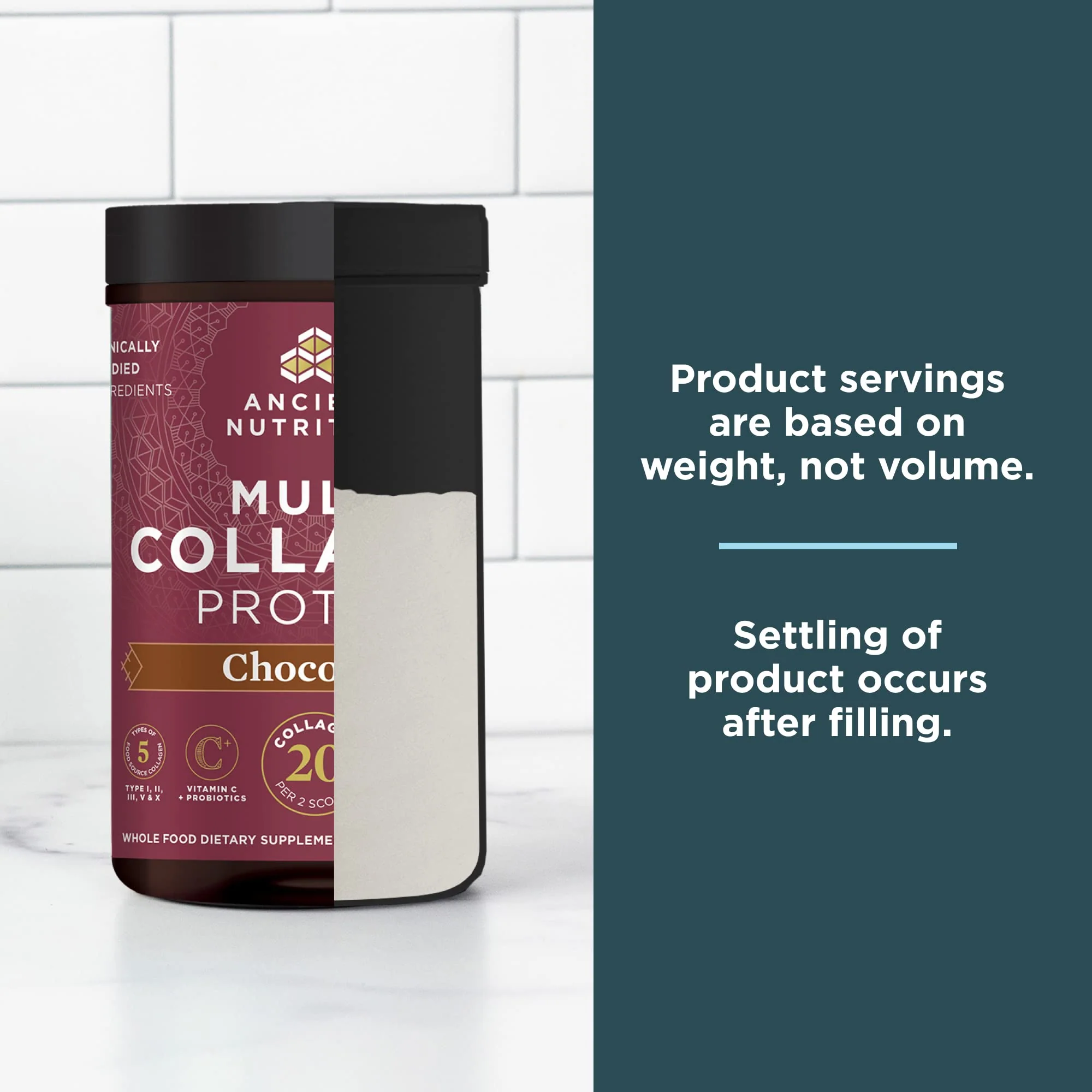 Ancient Nutrition Collagen Peptides Powder, Multi Collagen Protein, Women & Men, Vitamin C, Probiotics, Hydrolyzed Collagen, Supports Skin, Joints, Gut Health, Chocolate, 24 Servings - Image 3
