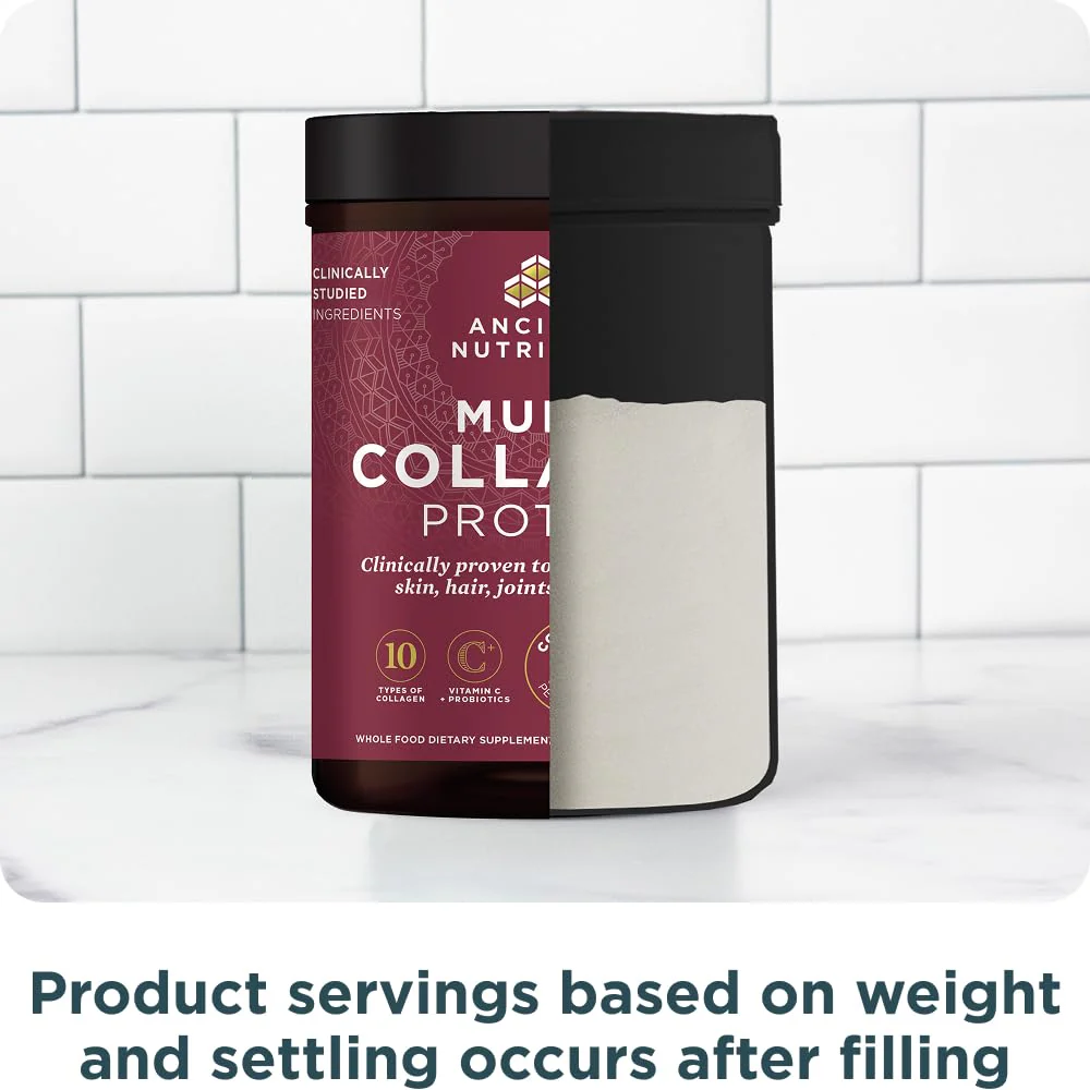 Ancient Nutrition Collagen Powder Protein with Probiotics, Unflavored Multi Collagen Protein with Vitamin C, 45 Servings, Hydrolyzed Collagen Peptides Supports Skin and Nails, Gut Health, 16oz - Image 2