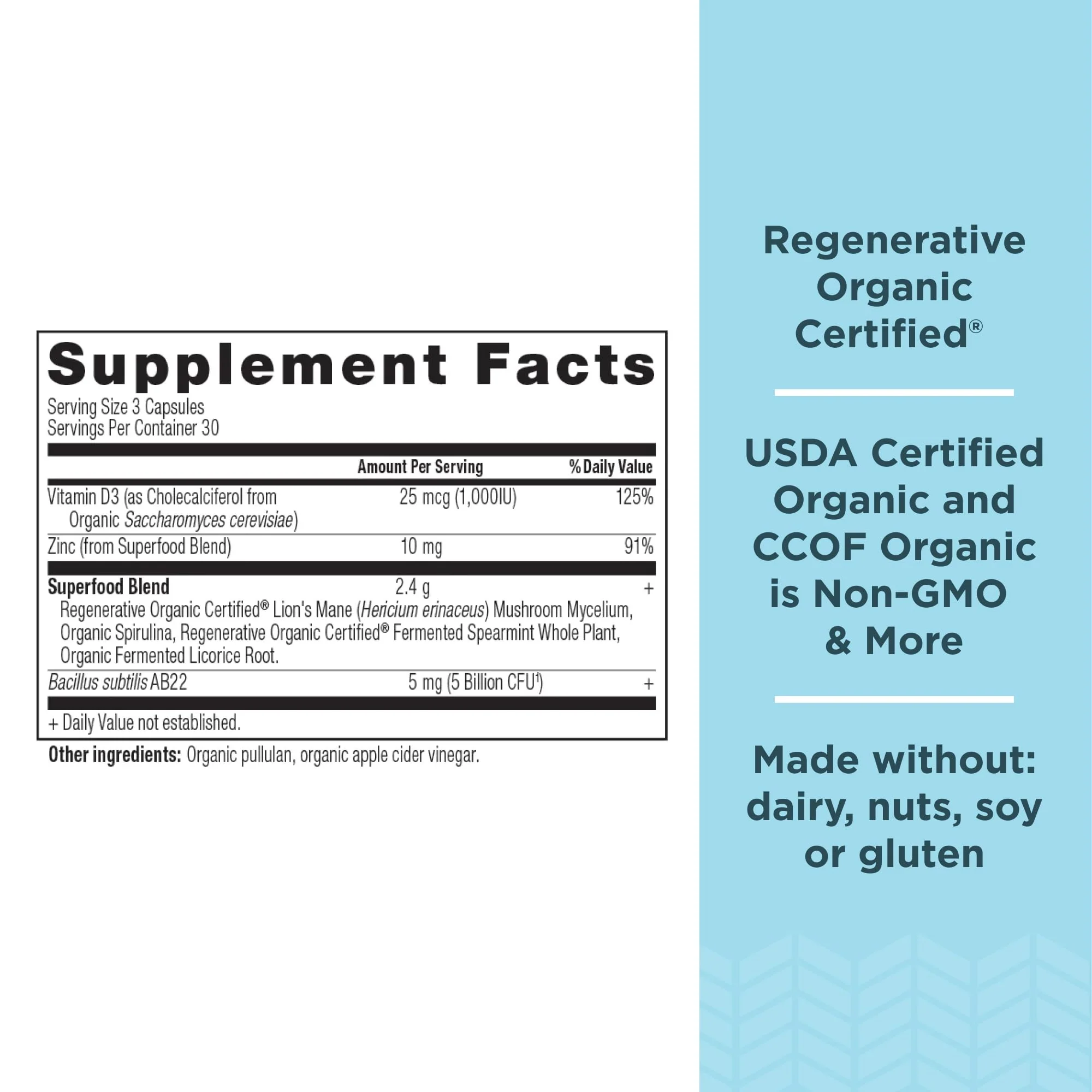 Ancient Nutrition Gut Health Supplement, Regenerative Organic Certified Leaky Gut Capsules, Formulated with Lion’s Mane, Fermented Licorice Root and Spearmint, Gluten Free, Paleo and Keto Friendly, 90 - Image 7