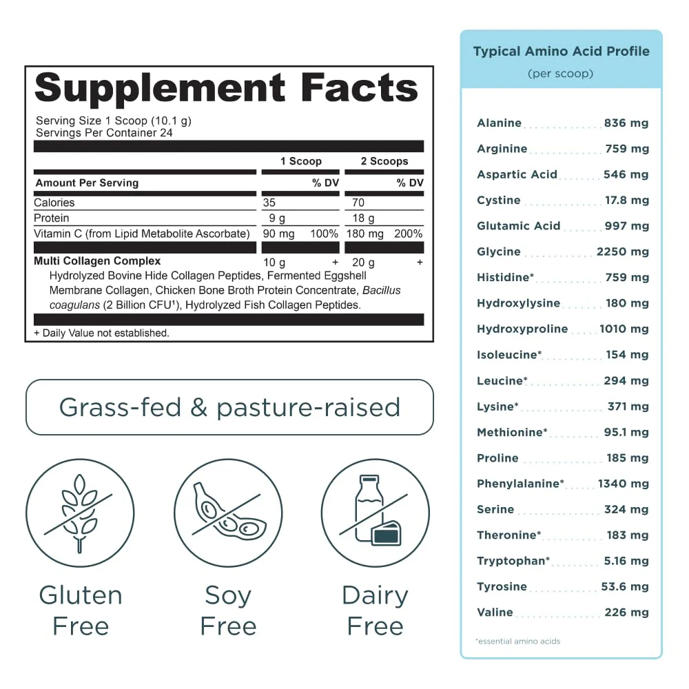 Ancient Nutrition Hydrolyzed Collagen Peptides Powder, Unflavored Multi Collagen Powder Packets for Women and Men with Vitamin C, 24 Servings, Supports Skin and Nails, Gut Health - Image 3