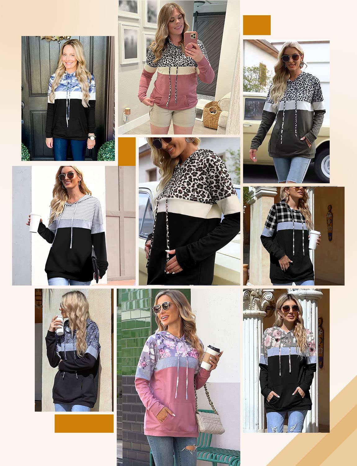Angerella Buffalo Plaid Pullover Hoodie for Women Christmas Long Sleeve Shirts Sweatshirt Casual Fall Tops Tunics XL - Image 2