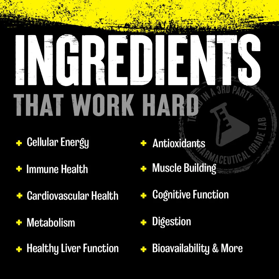 Animal Pak - Convenient All-in-One Vitamin & Supplement Powder - Zinc, Vitamins C, B, D, Amino Acids, Immune Support, Digestive Enzymes, and More - Daily Multivitamin for Women & Men - 60 Scoops - Image 4