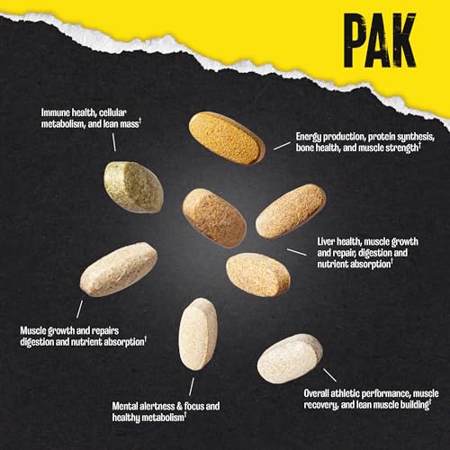 Animal Pak - Convenient Multivitamin for Men & Women Daily All-in-One Vitamin & Supplement Pack - Zinc, Vitamins C, B, D, Amino Acids, and Immune Support - Sports Nutrition Performance - 30 Count - Image 4