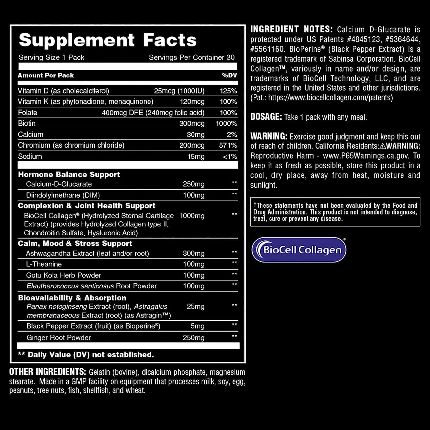 Animal Power Balance – Women's Alpha F Comprehensive Formula – Supports Hormonal Balance, Complexion, Hair, Nails, Mood and Stress, Intestinal Health, & Bone and Joint Health – 30 Packs - Image 2