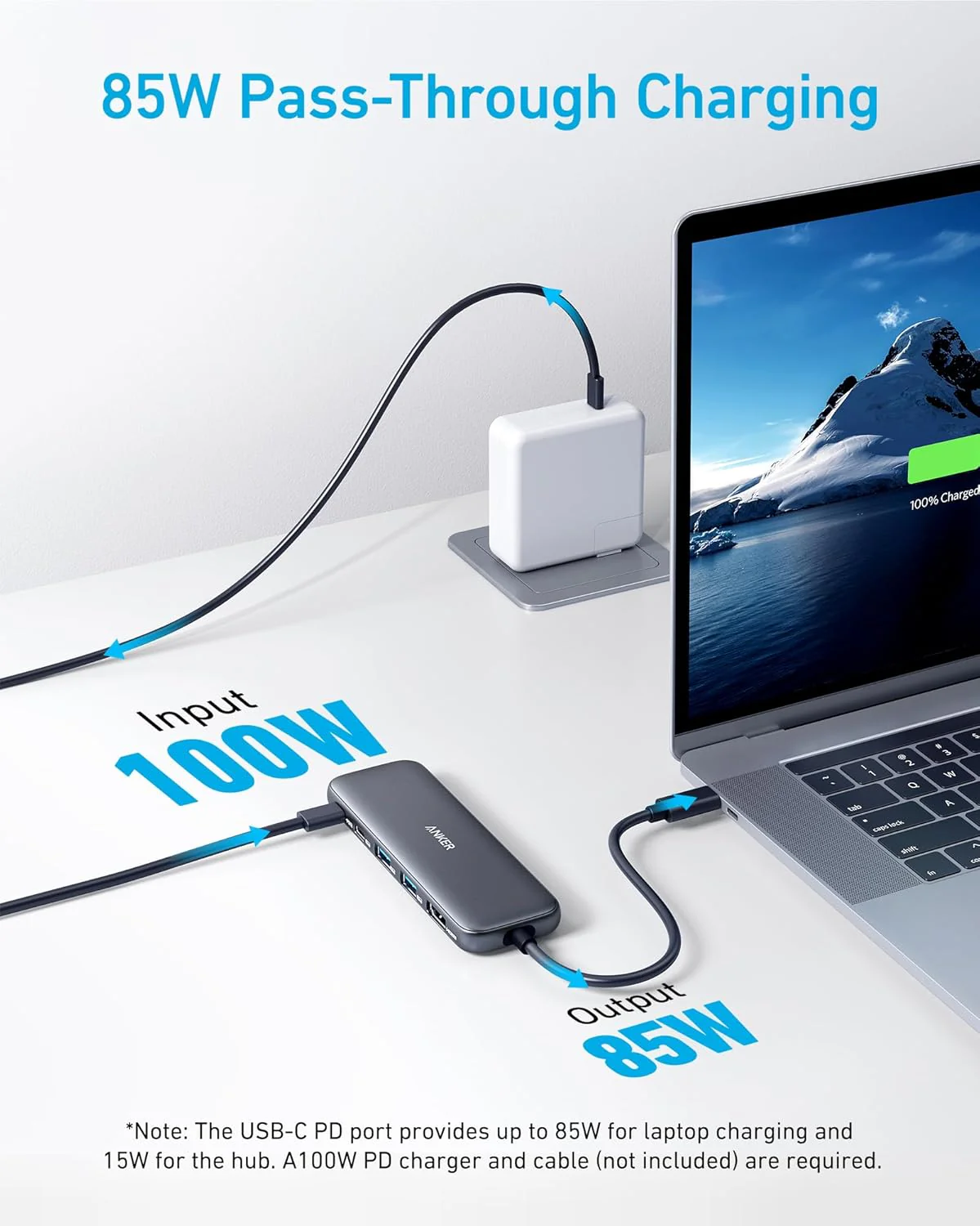 Anker Hub USB C, divisor USBC a HDMI 5 en 1 con pantalla 4K, 1 puerto USB-C de 5 Gbps alimentado y 2 puertos de datos USB-A 3.0 de 5 Gbps para MacBook Pro, MacBook Air, Dell y más - Image 3