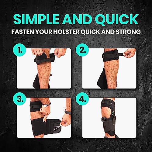 Ankle Holster for Men and Women, Gun Holster by LPV | Upgraded Version | Comfortable & Durable | Fits Glock 43 26 19, Ruger LCP, SIG P365, Springfield, Shield 9mm, Bodyguard 380 and Most other Pistols - Image 3