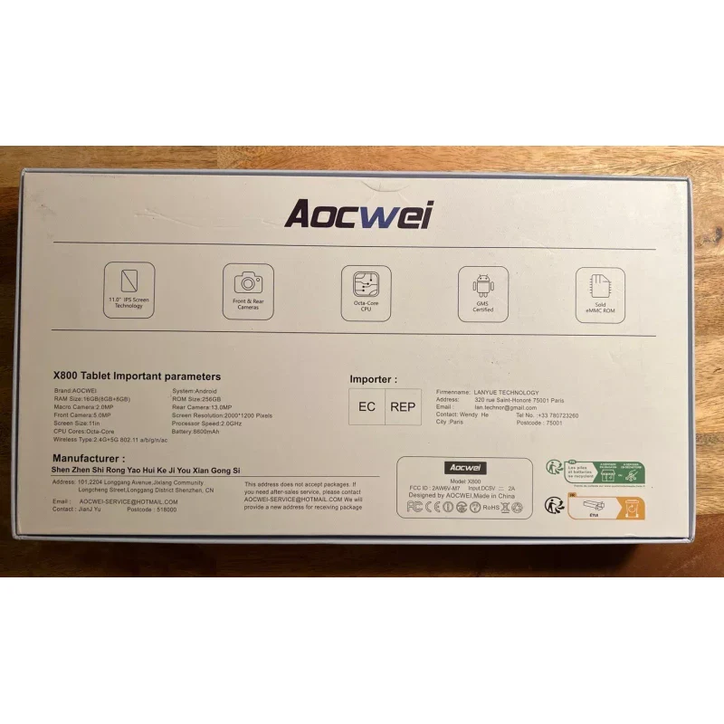 Aocwei X800 Android Tablet 11 In 256GB - Image 4
