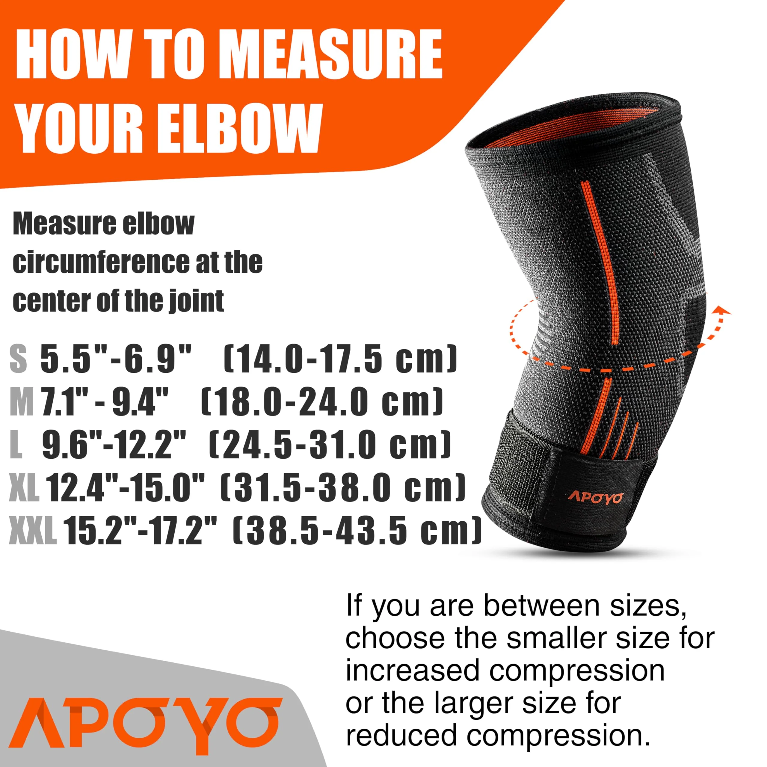 APOYO Elbow Brace for Tendonitis and Tennis Elbow, Compression Sleeve for Arthritis, Workouts, Reduce Joint Pain During Fitness Activity (Large) - Image 4