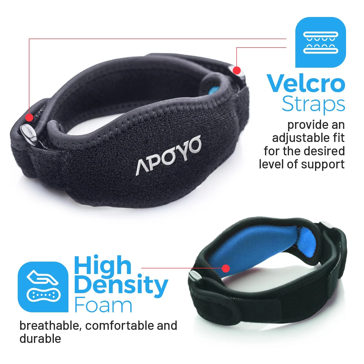 APOYO Tennis Elbow Brace, Elbow Brace for Tendonitis and Tennis Elbow Strap, Counterforce Arm Band for Tendon Relief for Men & Women - Image 5