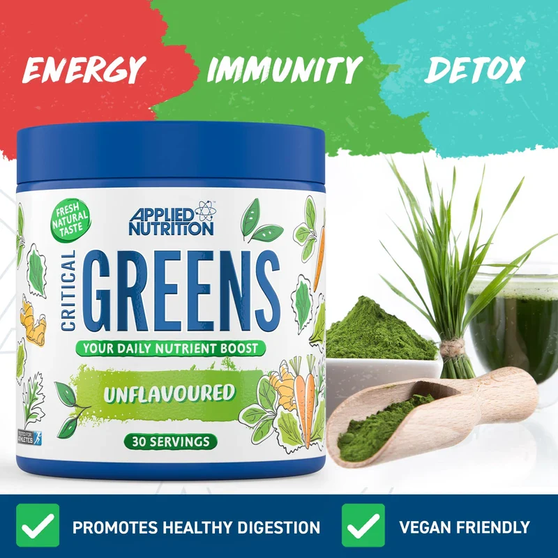 Applied Nutrition Critical Greens - Super Greens Powder, Boost Your Immune System with Superfood Nutrients, Natural Super Greens Taste, Vegan Friendly (150g - 30 Servings) - Image 4