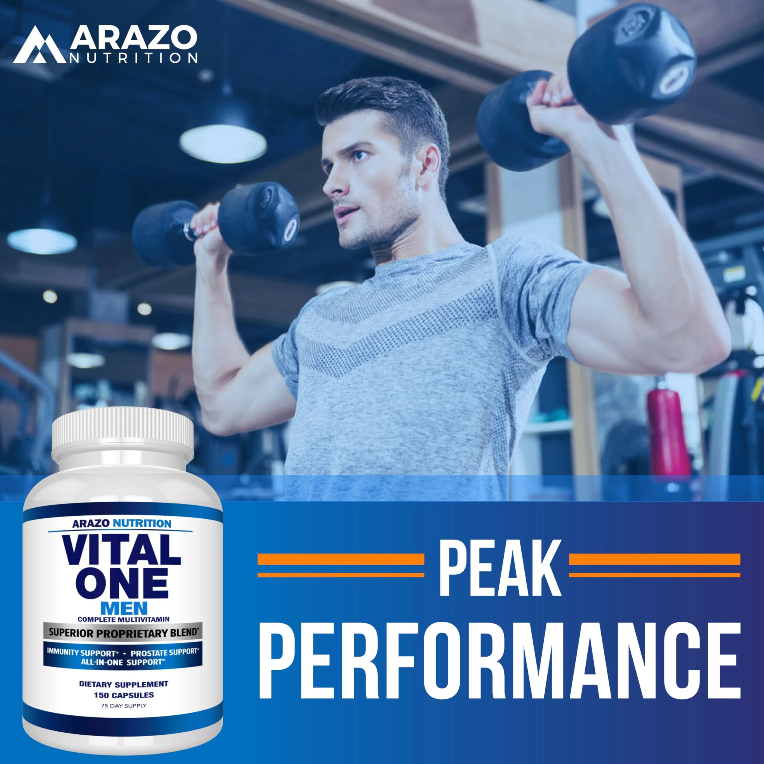Arazo Nutrition Vital One Multivitamin for Men – Daily Wholefood Supplement - 150 Vegan - Image 4