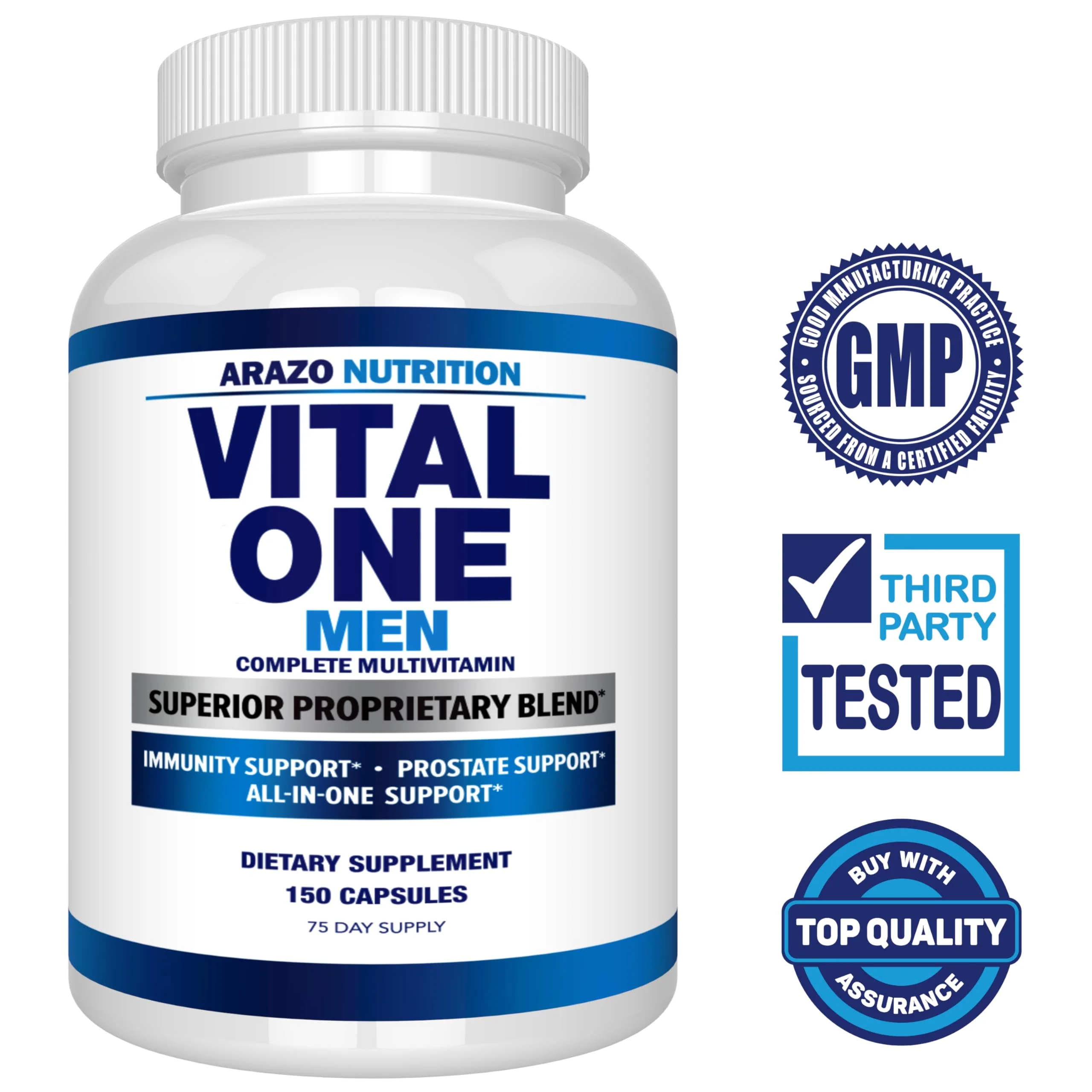 Arazo Nutrition Vital One Multivitamin for Men – Daily Wholefood Supplement - 150 Vegan - Image 7
