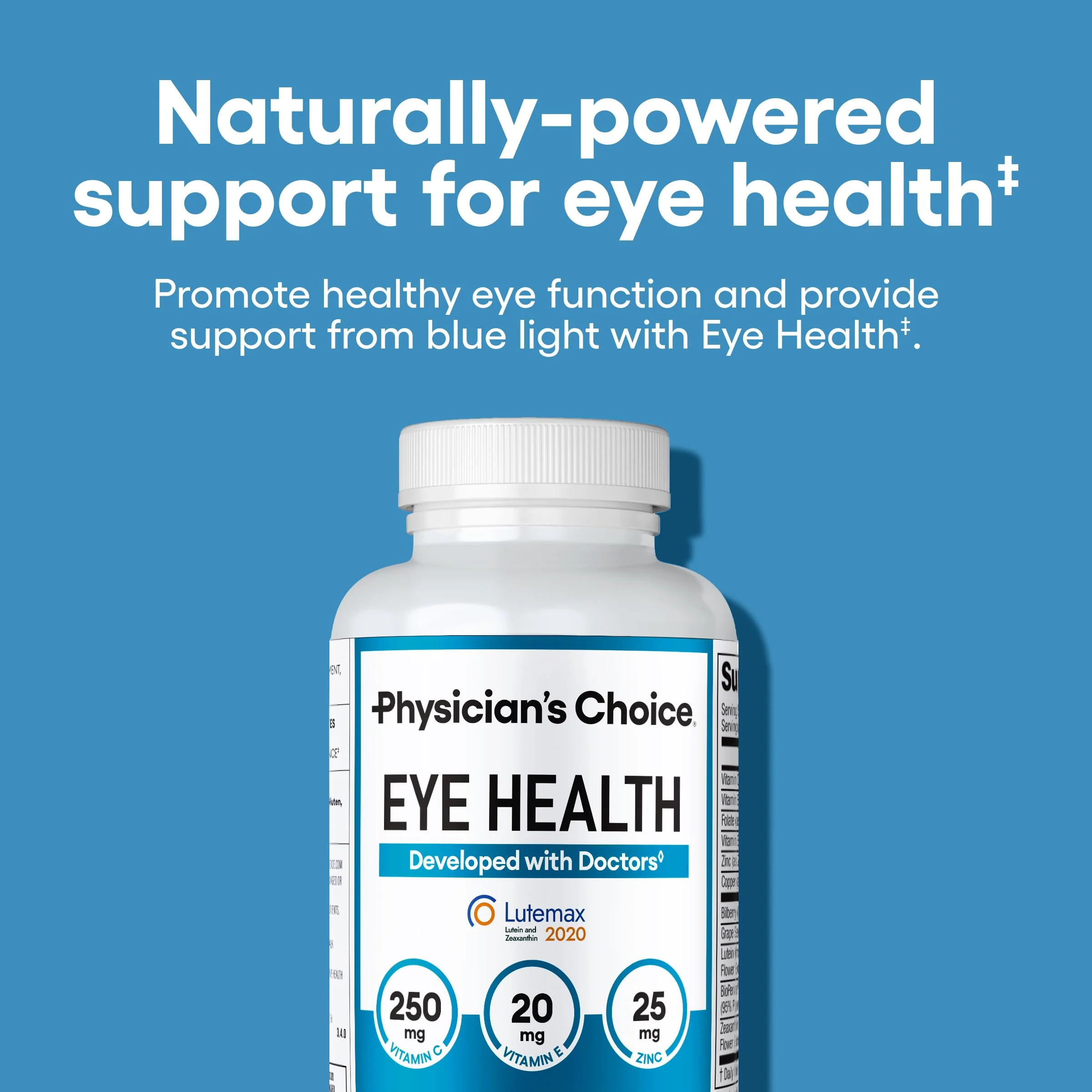 Areds 2 Eye Vitamins - Lutein, Zeaxanthin & Bilberry Extract - Supports Eye Strain, Dry Eyes, and Vision Health - 2 Award-Winning Clinically Proven Eye Vitamin Ingredients - Carotenoid Blend - Image 6