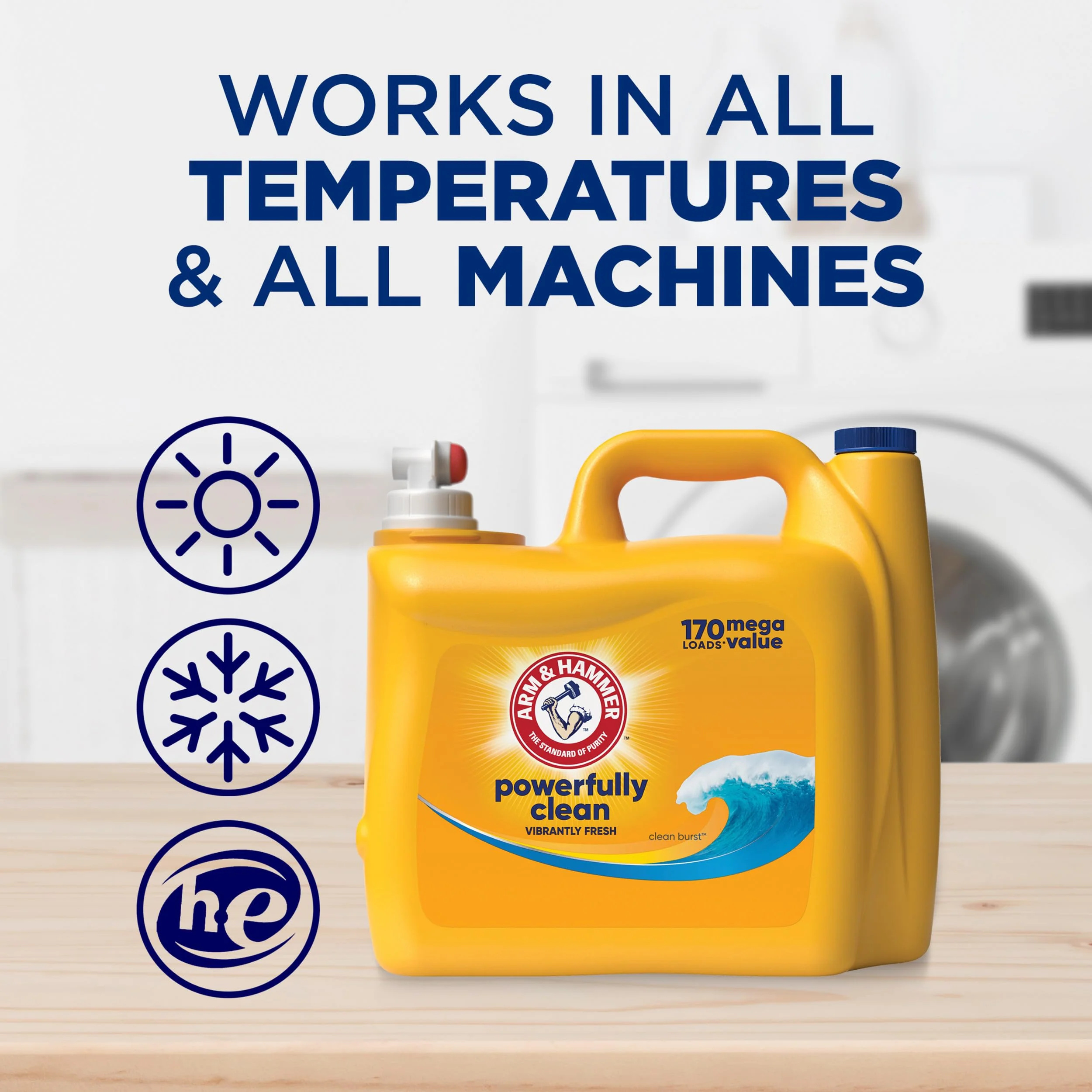 Arm & Hammer Clean Burst, 200 Loads Liquid Laundry Detergent, 200 fl oz - Image 5