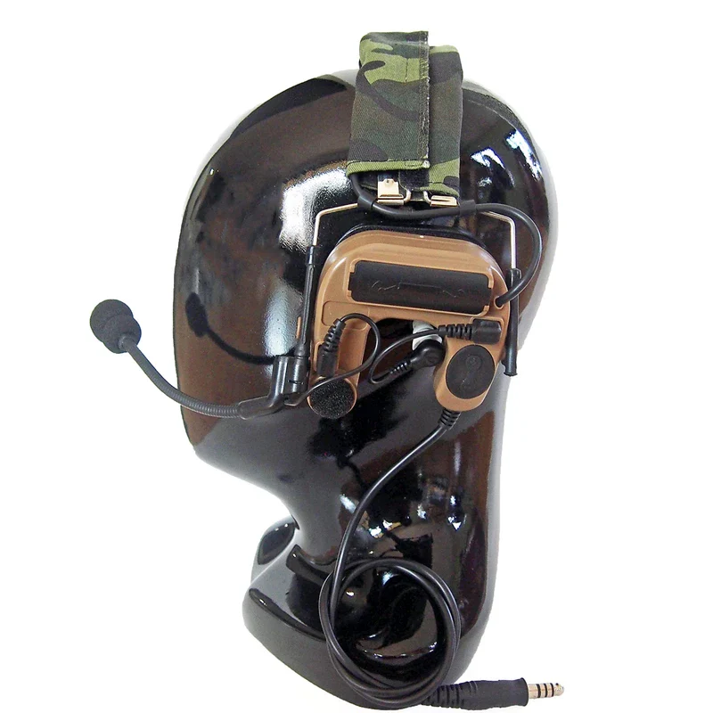 Armorwerx Open-Ear Hybrid Electronic Hearing Protection Earmuffs & Communication Headset (Tan) - Image 3